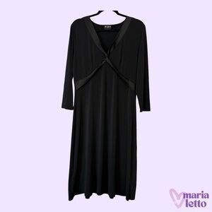 BCBG Paris Black Satin Detail Dress, EUC, L 🖤